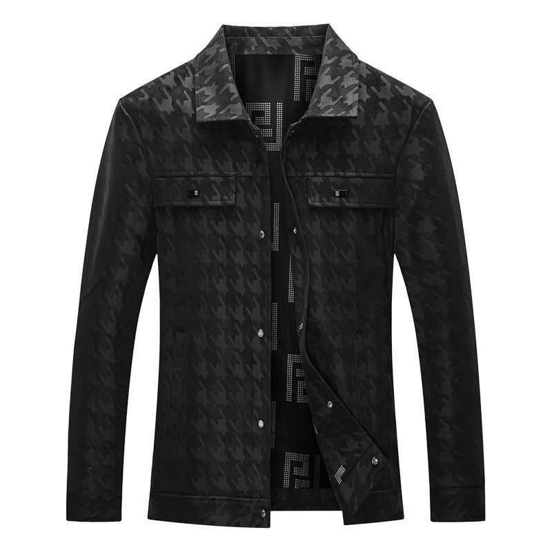 Men's fashion jacket with check pattern Mune Fashion