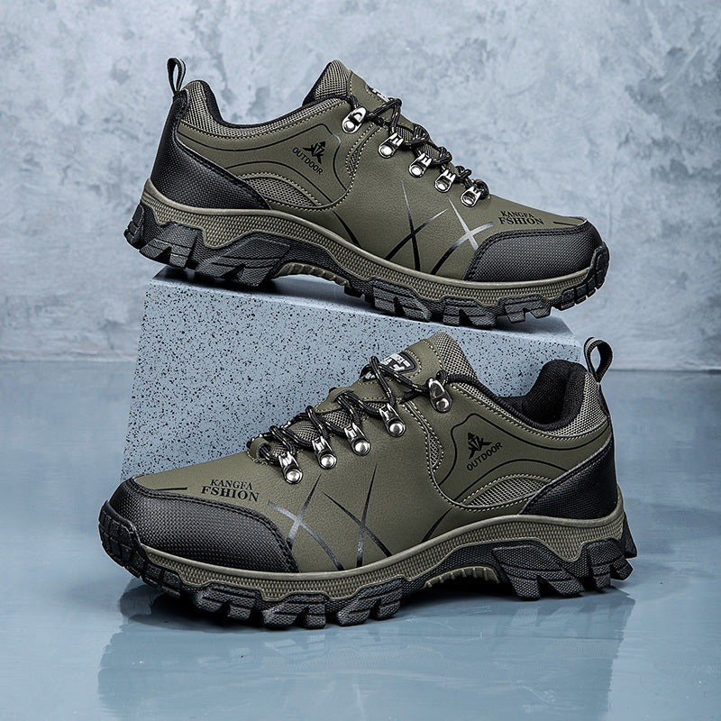 Men's nano robust water-repellent trekking shoes with patterned rubber sole Mune Fashion