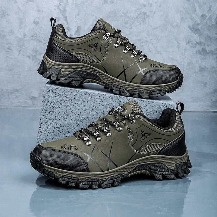 Men's nano robust water-repellent trekking shoes with patterned rubber sole Mune Fashion