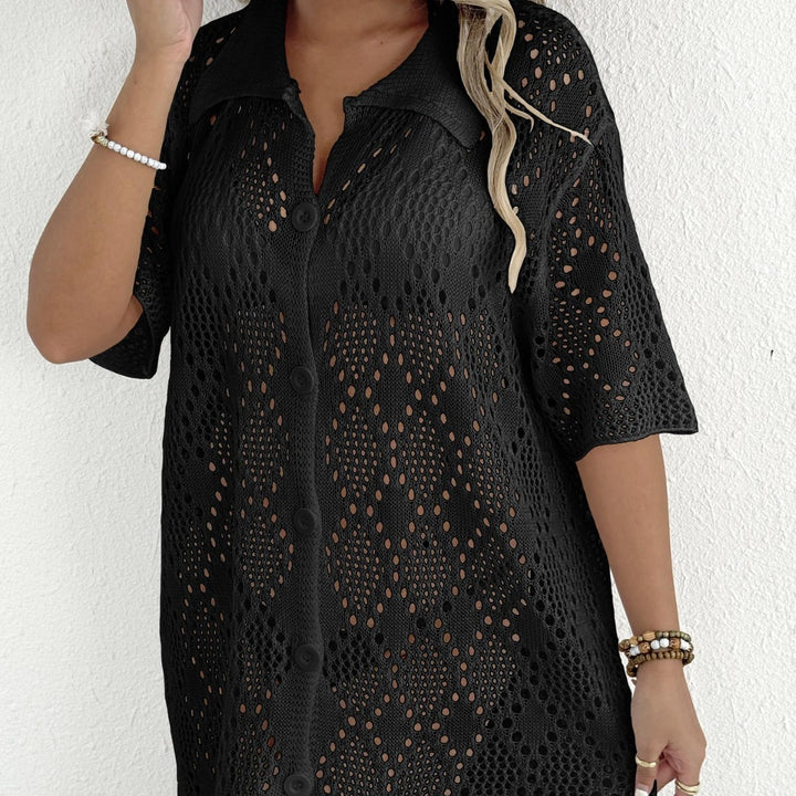 Women's casual beach slouch shirt made of mesh material Mune Fashion