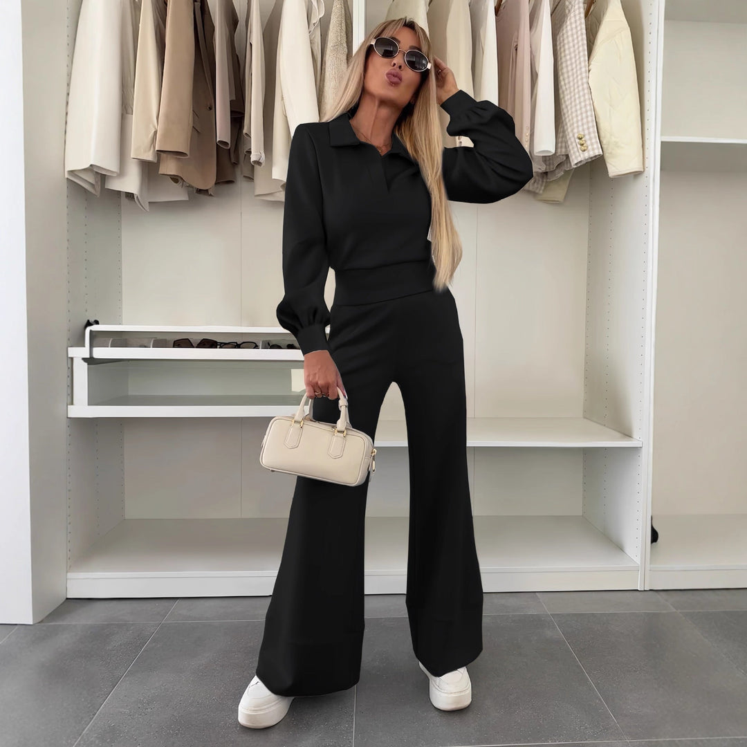 Women's Stylish and Casual Jumpsuit with Wide Leg and Elegant Sleeves Mune