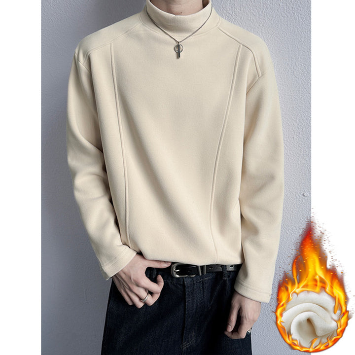 Men's Oversized Stand-Up Collar Sweatshirt with Raglan Sleeves and Subtle Gradient Mune Fashion