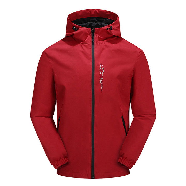 Men's Ultralight Rain Jacket with Hood, Water-Repellent Membrane and Taped Seams Mune Fashion