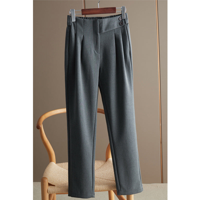 Women's high-waisted suit trousers with elegant pleats Mune Fashion