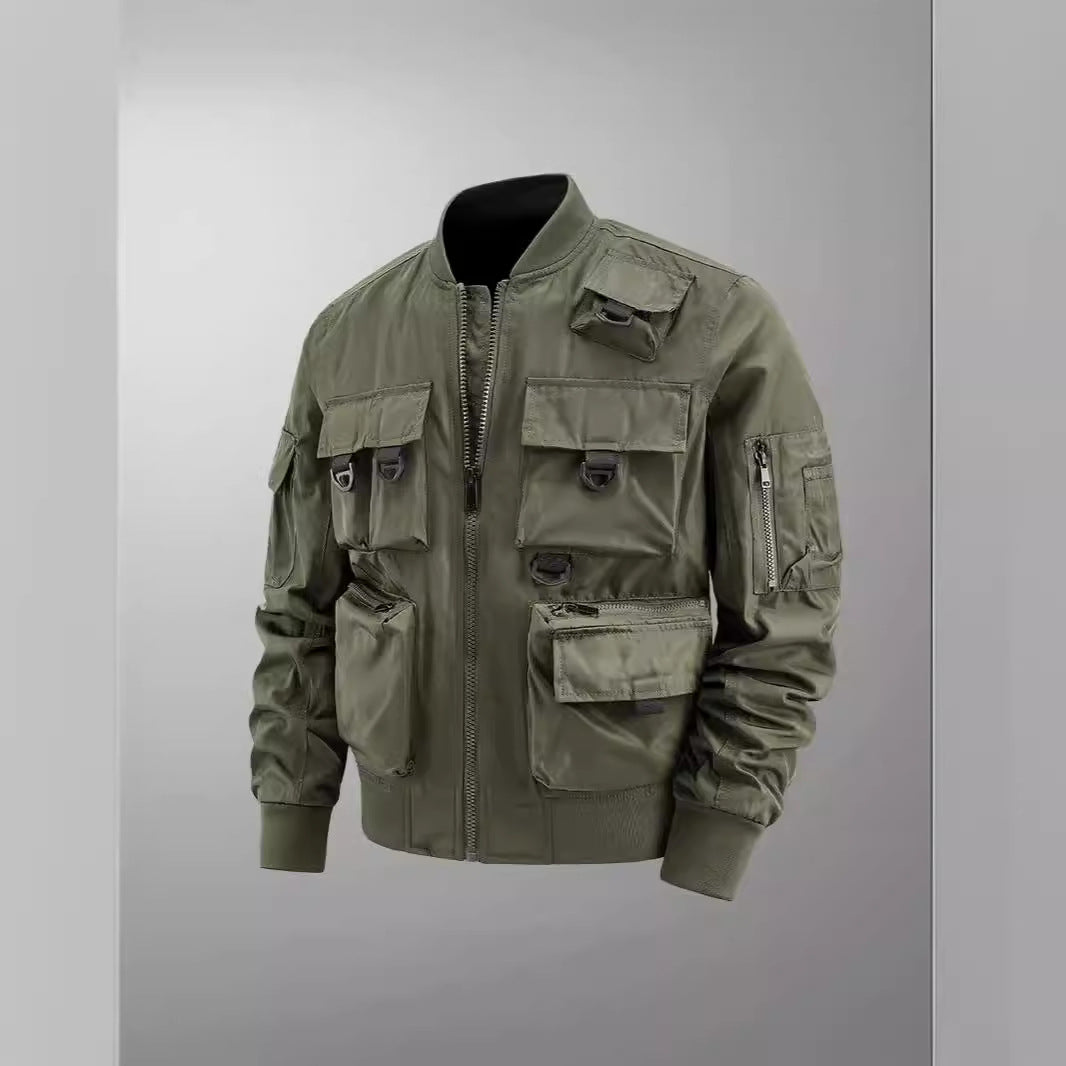 Men's tactical multifunctional bomber jacket with multiple pockets Mune Fashion