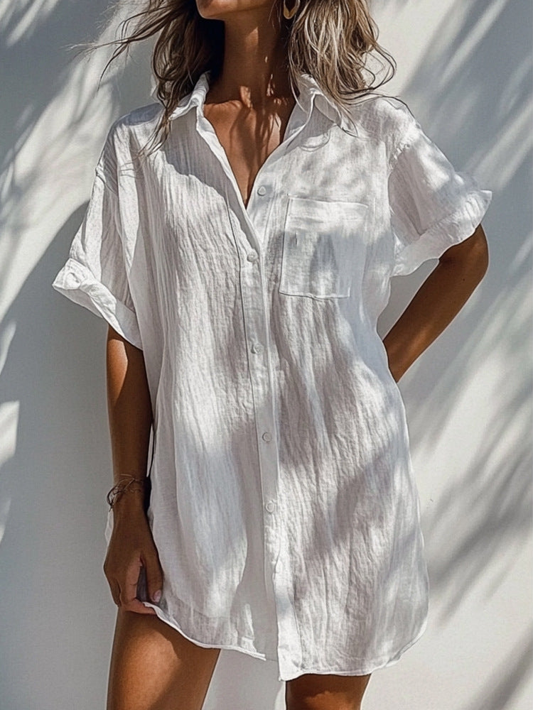 Ladies light and airy short-sleeve blouse Mune Fashion