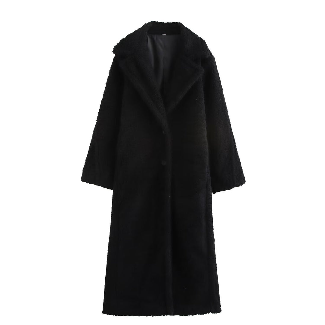 Fashionable Teddy Coat Women Comfort Long Coat Hood