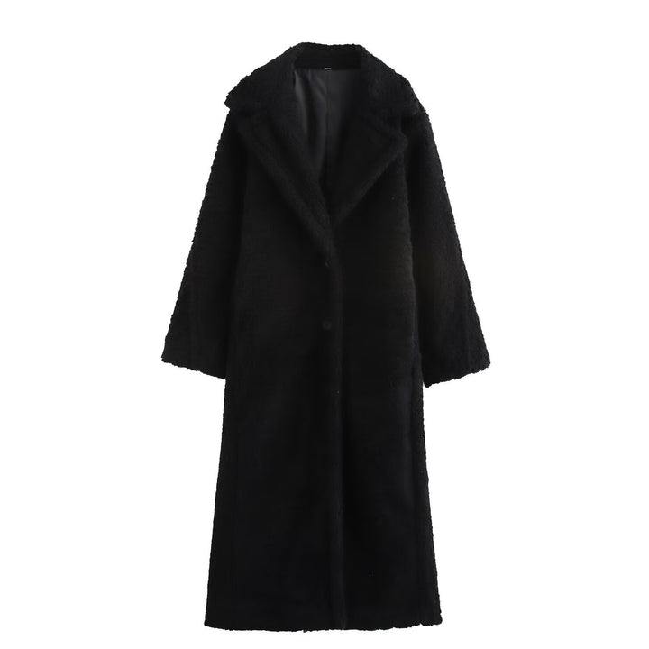 Fashionable Teddy Coat Women Comfort Long Coat Hood
