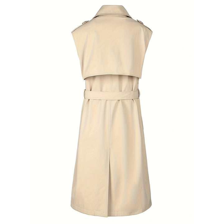 Women Elegant Trench Coat with Belt Mune Fashion