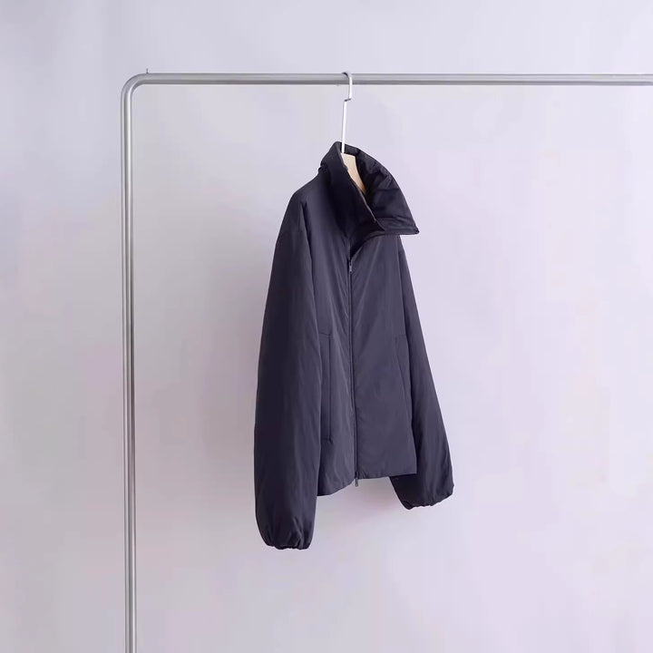 Women's transitional jacket with high collar and side pockets Mune Fashion
