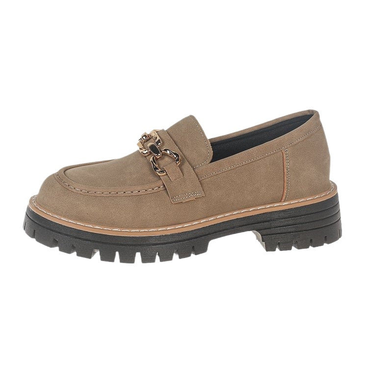 Women Elegant Moccasins with Robust Profile Mune Fashion