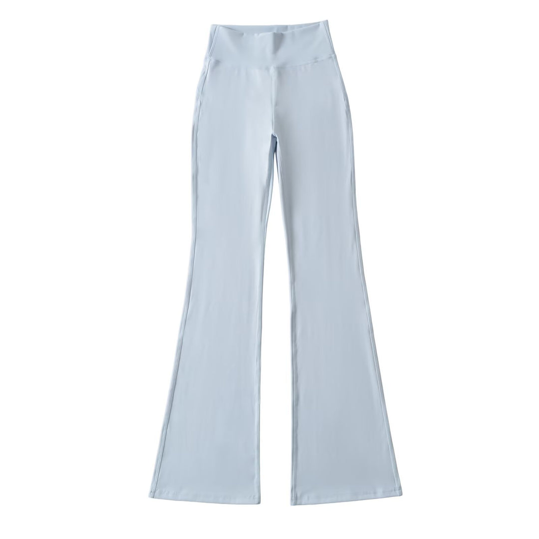 Ladies High-Waisted Flared Yoga Pants with Shaped Waist Mune Fashion