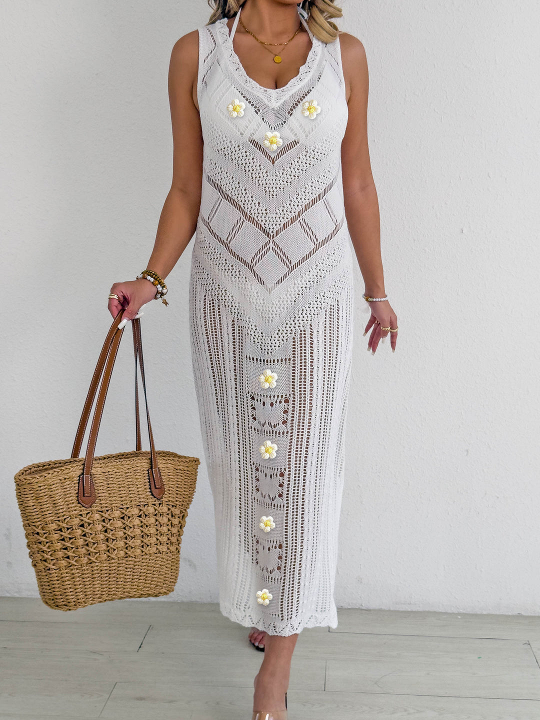 Women’s crochet dress with floral design Mune Fashion