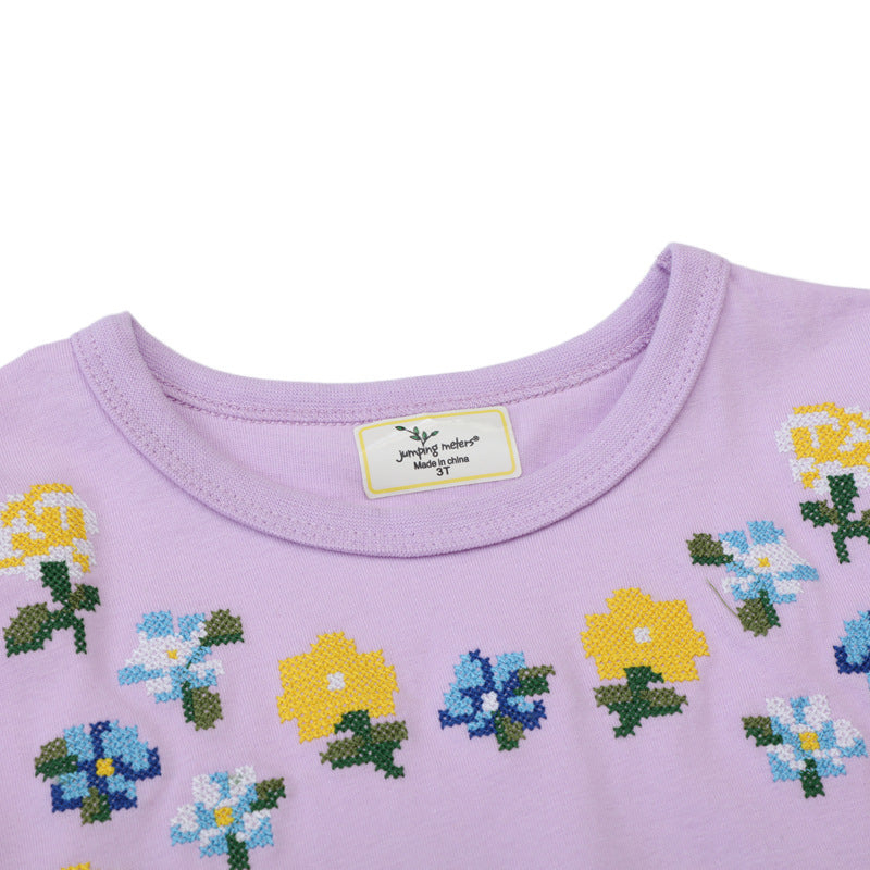 Girls dress with enchanting flower appliqués Mune Fashion