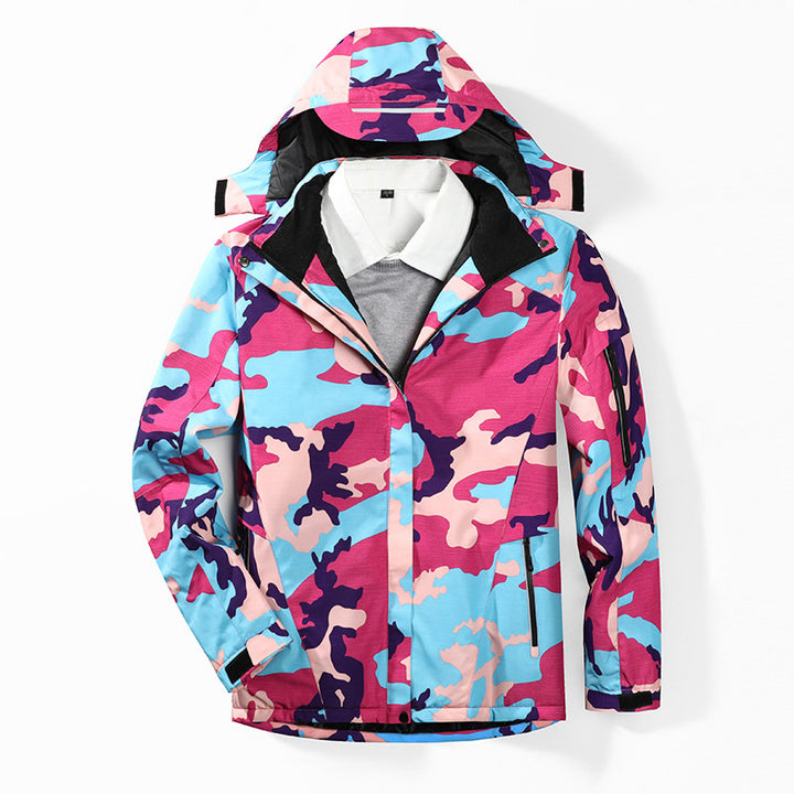 Men's Camouflage Softshell Jacket with Removable Hood and Breathable Lining Mune Fashion
