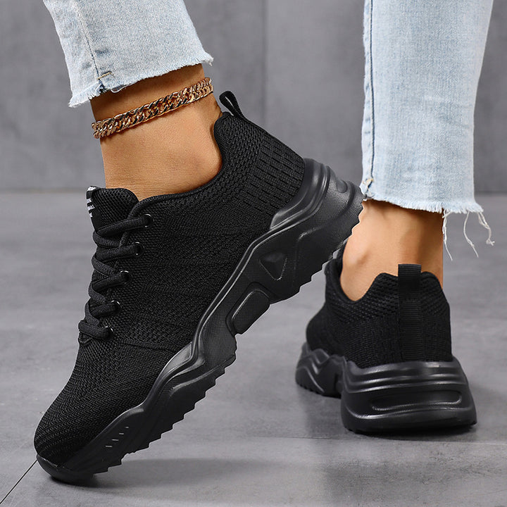 Women's urban knitted sneakers with elastic shaft, robust tread sole, and cushioned comfort footbed Mune Fashion