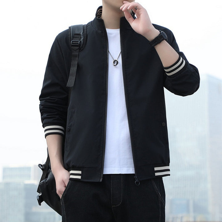 Men's Sporty Bomber Jacket with Side Pockets Mune Fashion