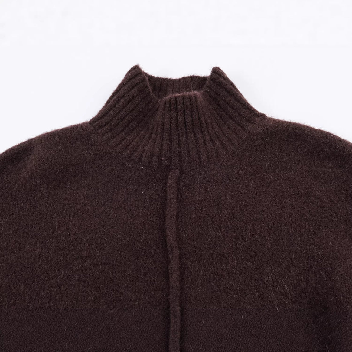 Women's Oversized Knit Dress with Turtleneck and Balloon Sleeves Mune Fashion