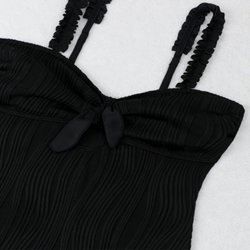 Ladies One-Piece Swimsuit with Elegant Ruffle Detail