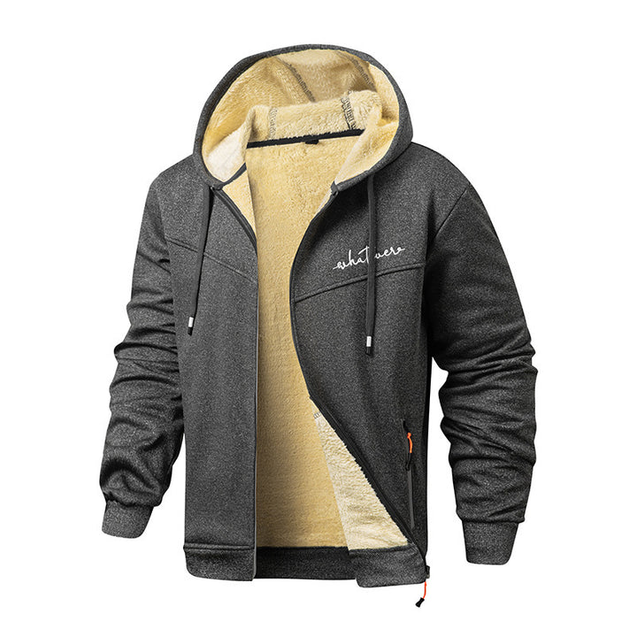 Men's Athletic Fleece Jacket with High Collar Mune Fashion