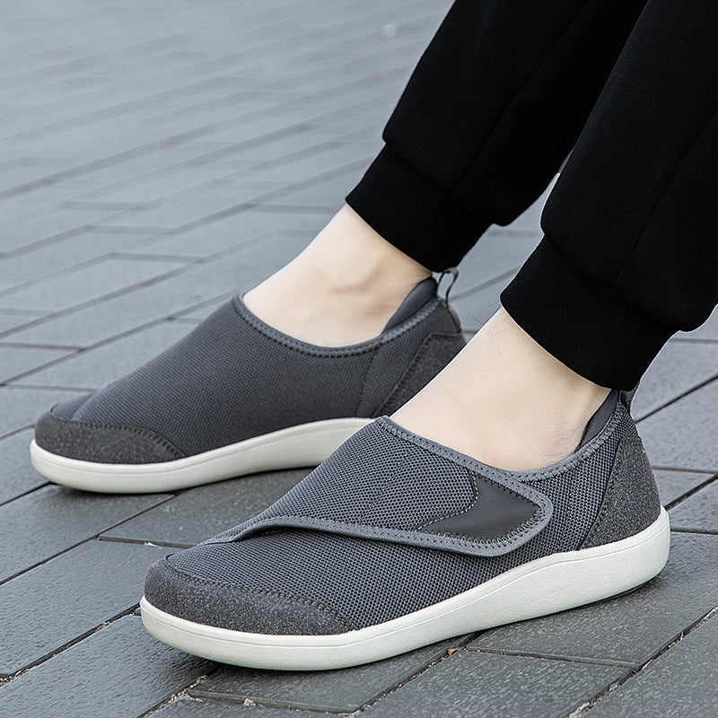 Women's one-handed adjustable slip-on half shoe with Velcro strap, breathable mesh and shock-absorbing EVA sole Mune Fashion