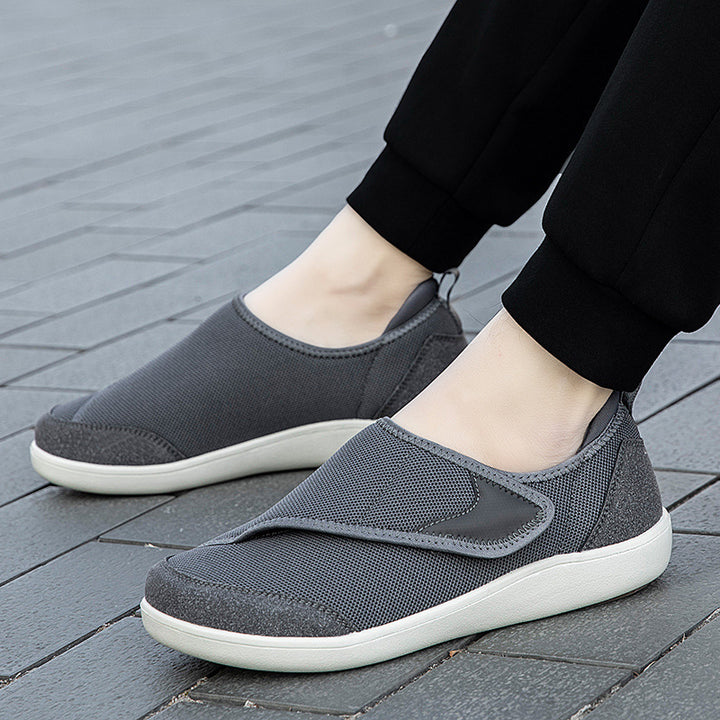 Women's one-handed adjustable slip-on half shoe with Velcro strap, breathable mesh and shock-absorbing EVA sole Mune Fashion