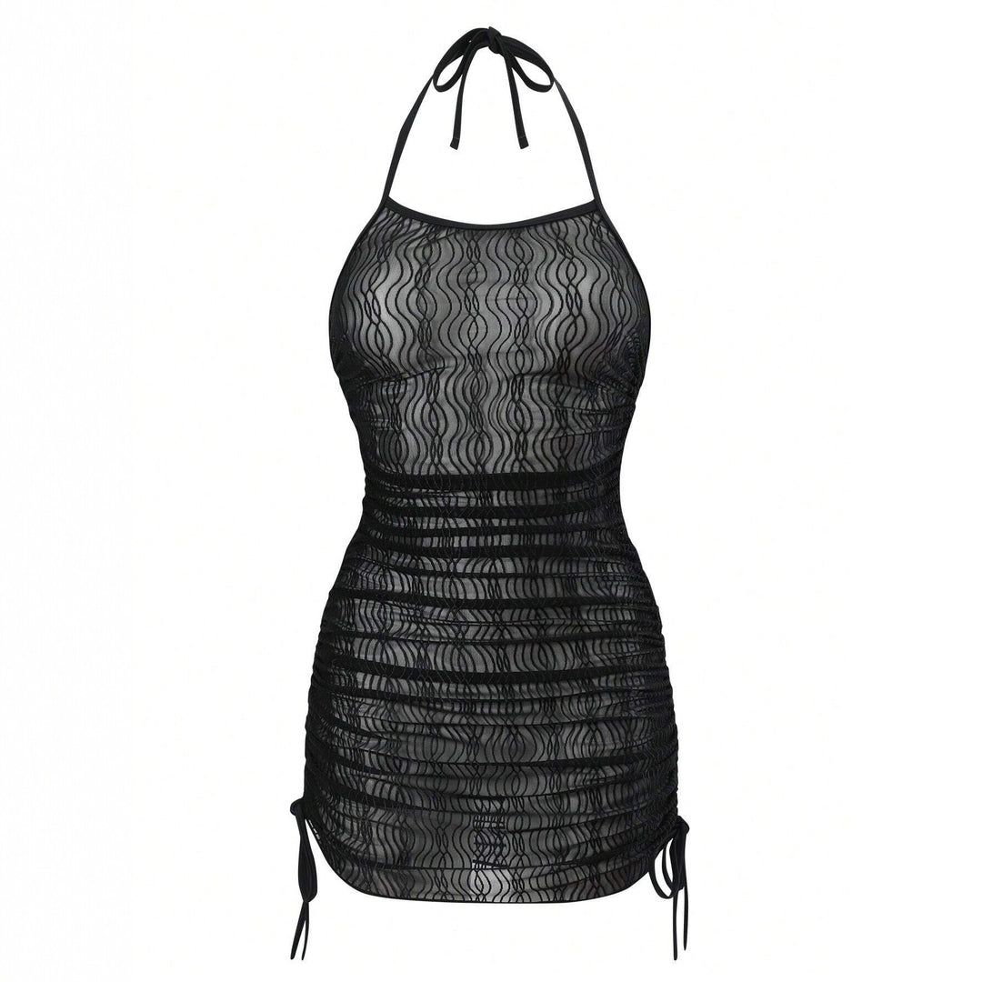 Women’s beach dress with elegant wave texture Mune Fashion