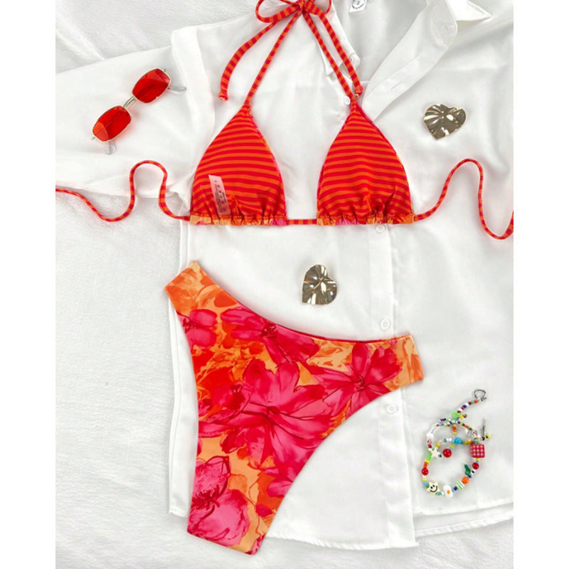 Ladies Triangle Bikini with trendy floral pattern Mune Fashion