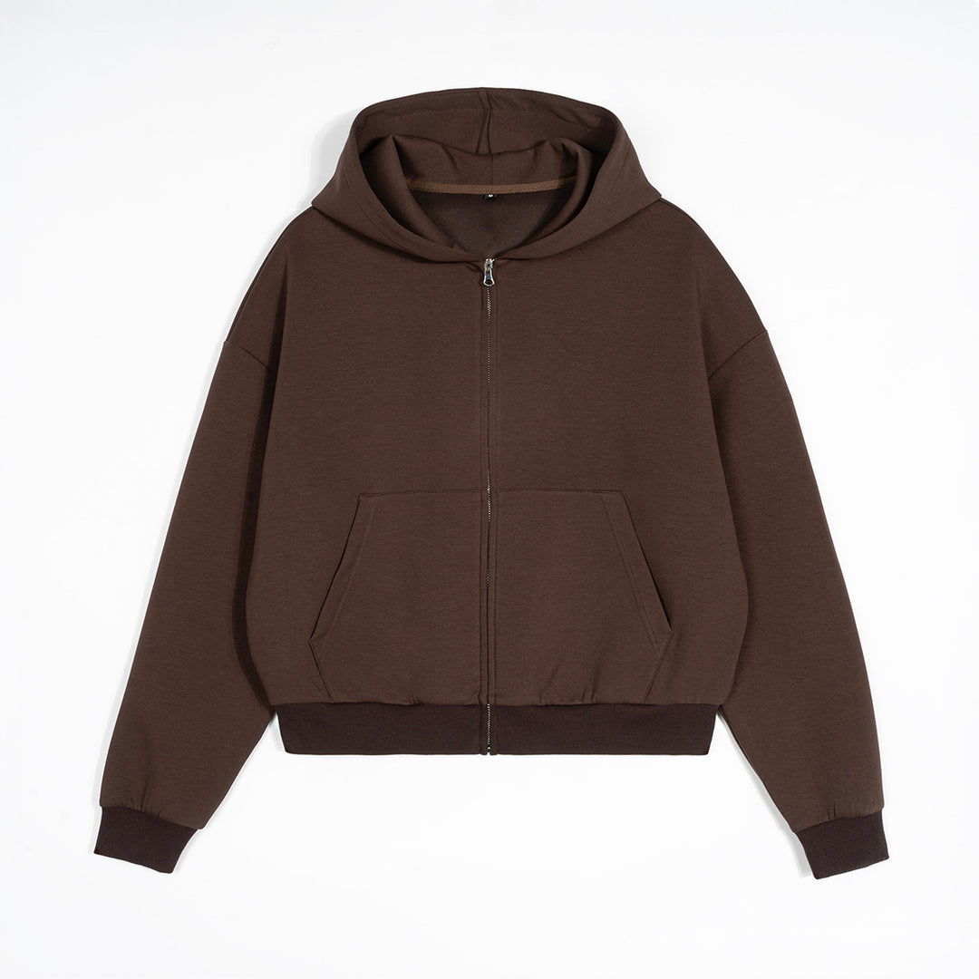 Unisex Boxy Hooded Jacket in Cropped Cut with Elastic Hem Mune Fashion