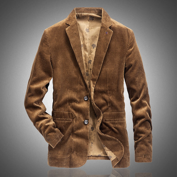 Men's corduroy blazer in vintage style with notch lapels Mune Fashion