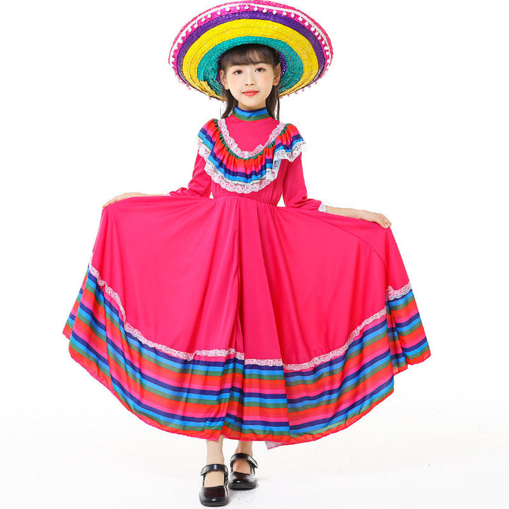 Girls' Tracht dress with colorful hem Mune Fashion