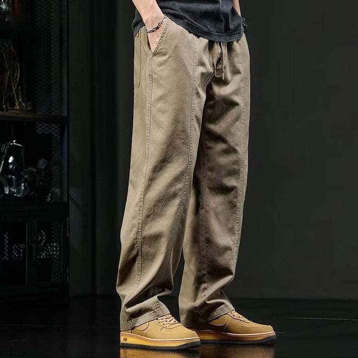 Men's Comfortable Cargo Pants with Elastic Waistband Mune Fashion