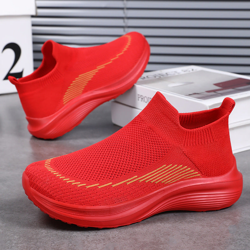 Women's nan ultra-lightweight knit-fit travel sneakers with ergonomic memory insole, elastic sock entry, and slip-resistant travel profile sole Mune Fashion