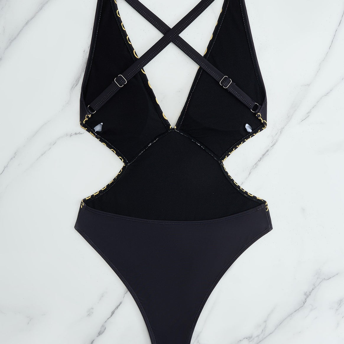 Women's One-Piece Swimsuit with Elegant Pattern and Shimmering Details Mune Fashion