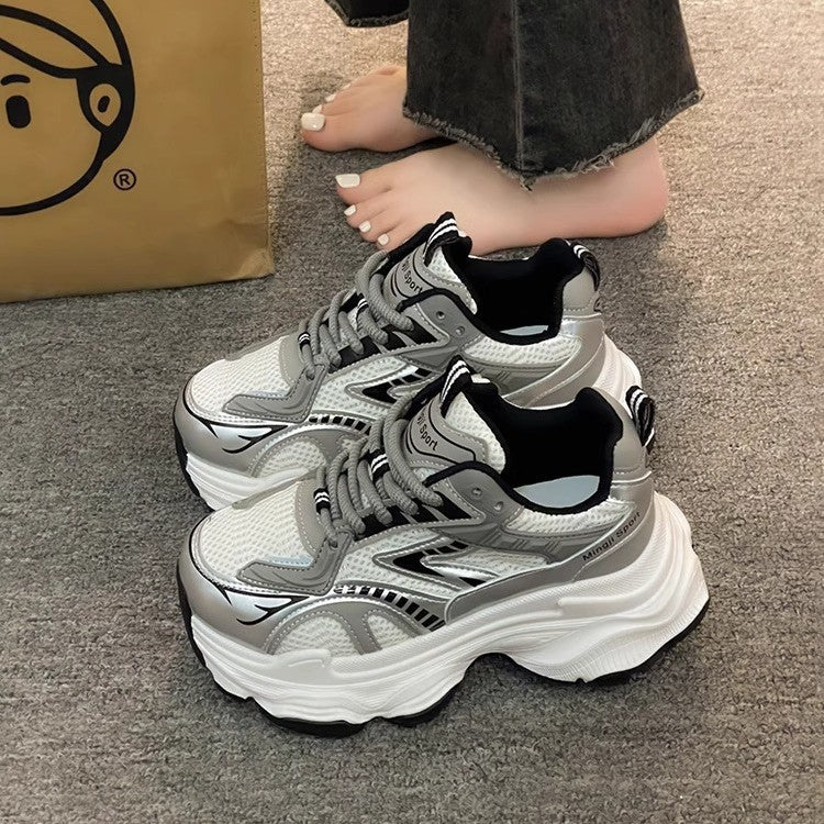 Ladies Trendy Chunky Sneakers with Breathable Mesh and Strong Cushioning Mune Fashion