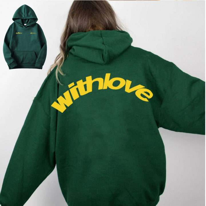 Unisex oversized hoodie with large back print, kangaroo pocket and ribbed cuffs Mune Fashion