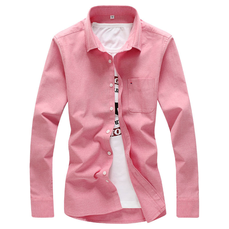 Men's casual Oxford shirt with chest pocket, long sleeves and modern regular fit Mune Fashion