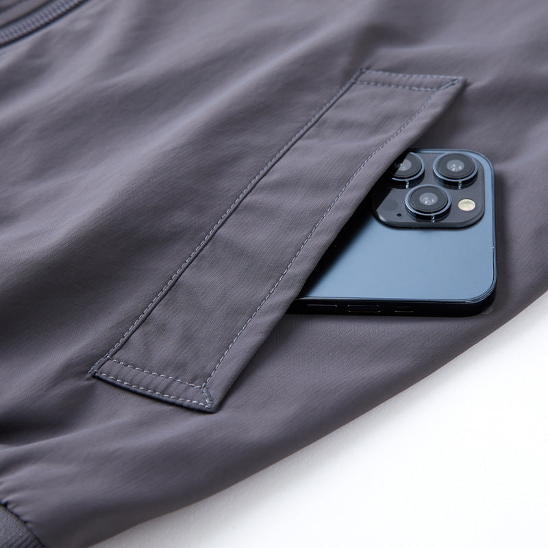 Men's lightly padded bomber jacket in utility look with arm pocket Mune Fashion