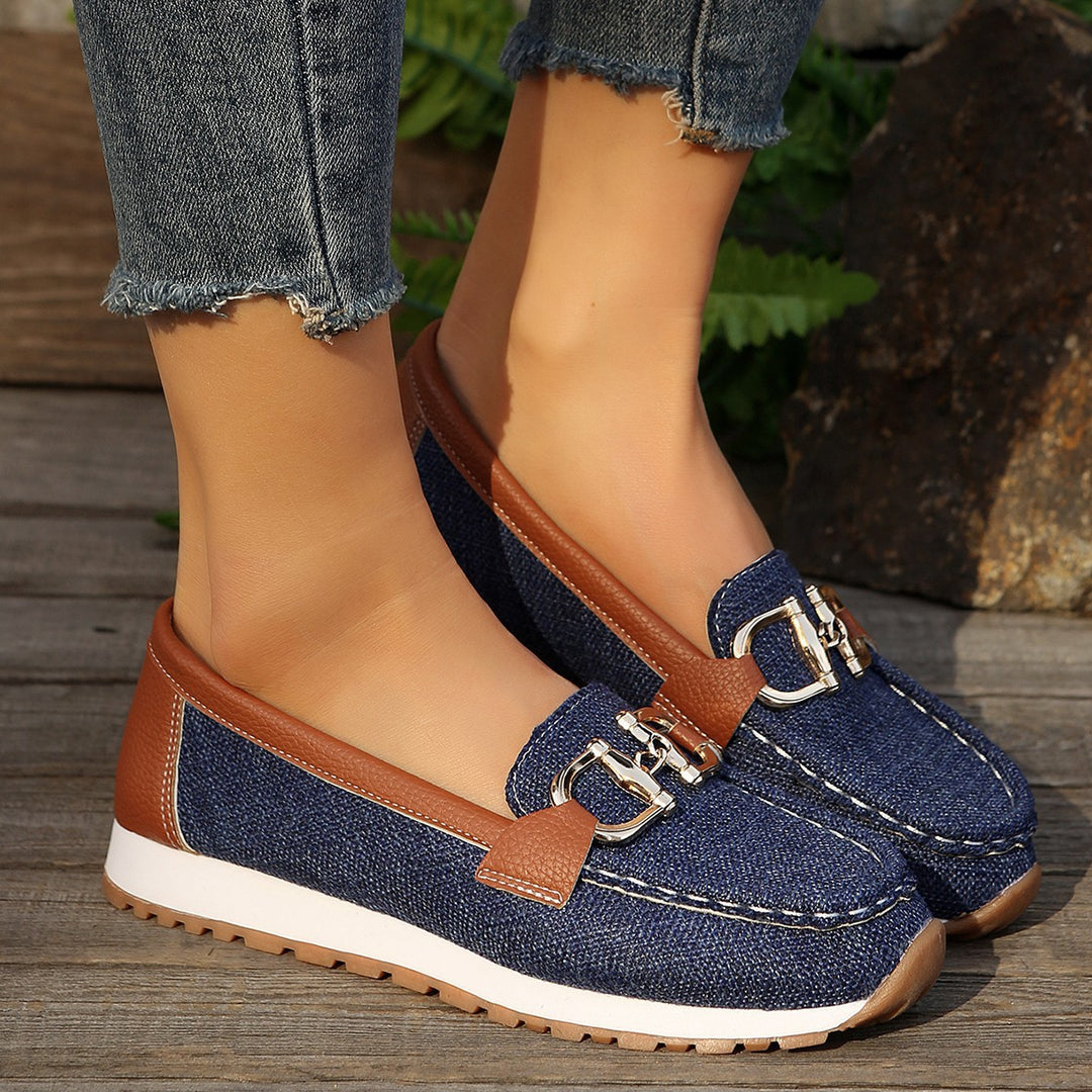Damen Slipper-Loafer mit gepolstertem Komfortfußbett und rutschfester Profilsohle Mune Fashion