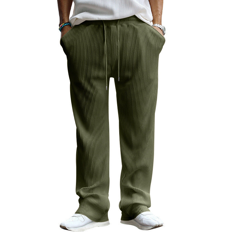 Men's loosely cut pleated trousers with drawstring and wide leg Mune Fashion