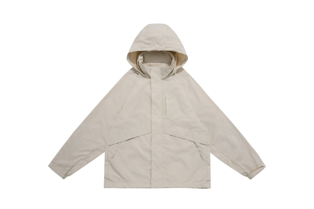 Unisex Wide water-repellent hooded parka with concealed zipper flap and flap pockets Mune Fashion