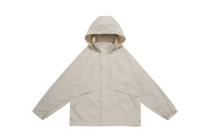 Unisex Wide water-repellent hooded parka with concealed zipper flap and flap pockets Mune Fashion