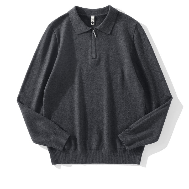 Men's Modern Pullover with Stand-up Collar and Zipper Mune Fashion