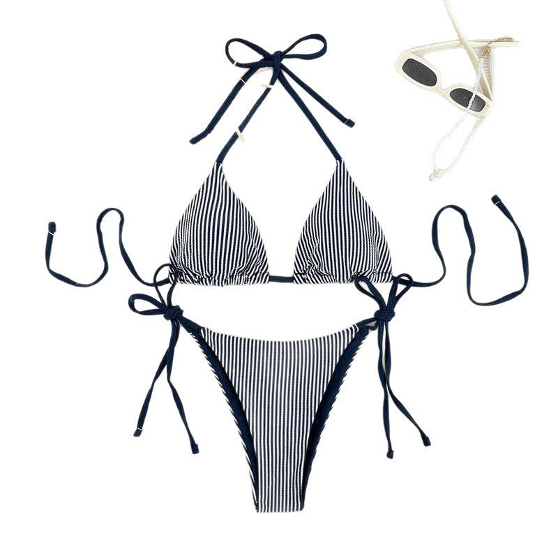 Women Triangle Bikini with Adjustable Ties Mune Fashion