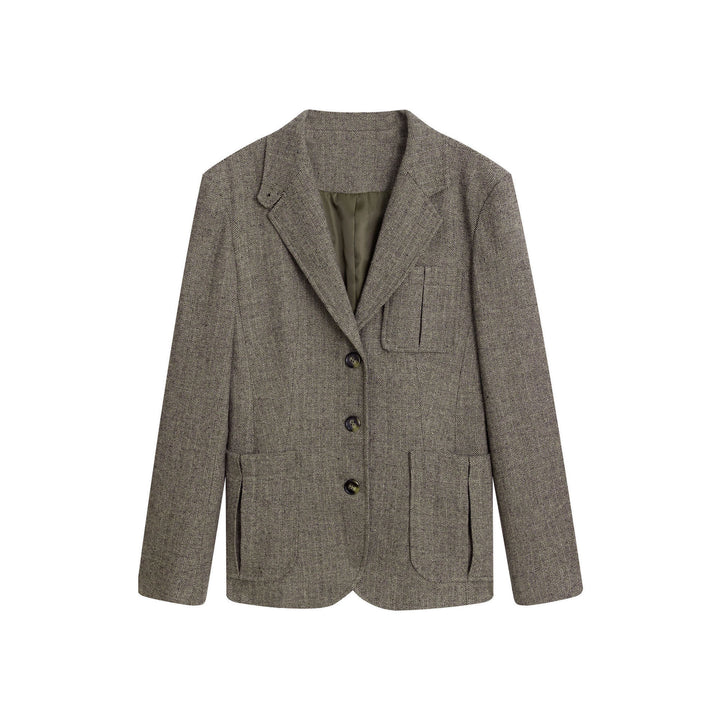 Women's Fashionable Tweed Blazer Mune Fashion