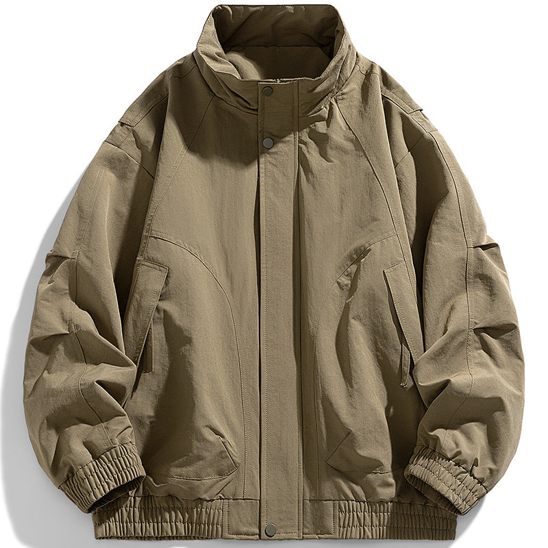 Men's Fashion Transitional Jacket with Practical Stand-up Collar Mune Fashion