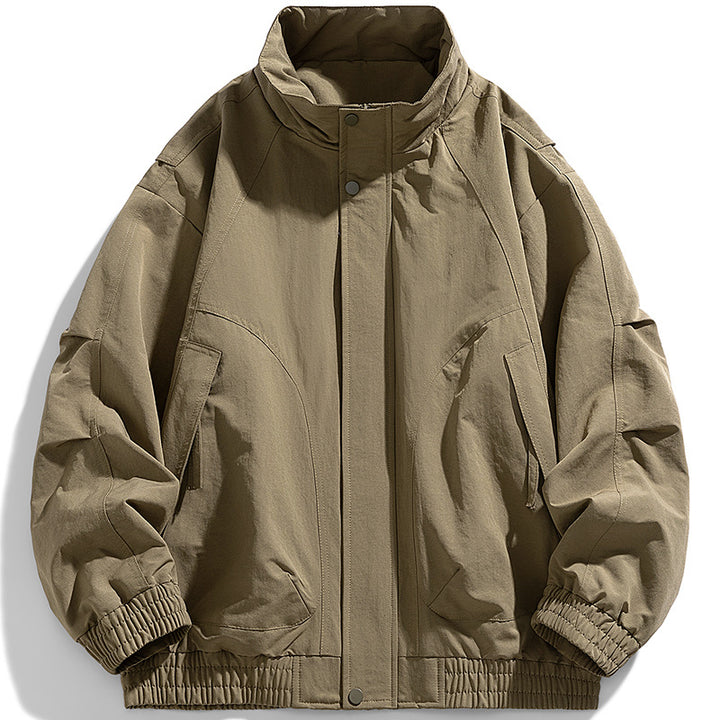 Men's Fashion Transitional Jacket with Practical Stand-up Collar Mune Fashion
