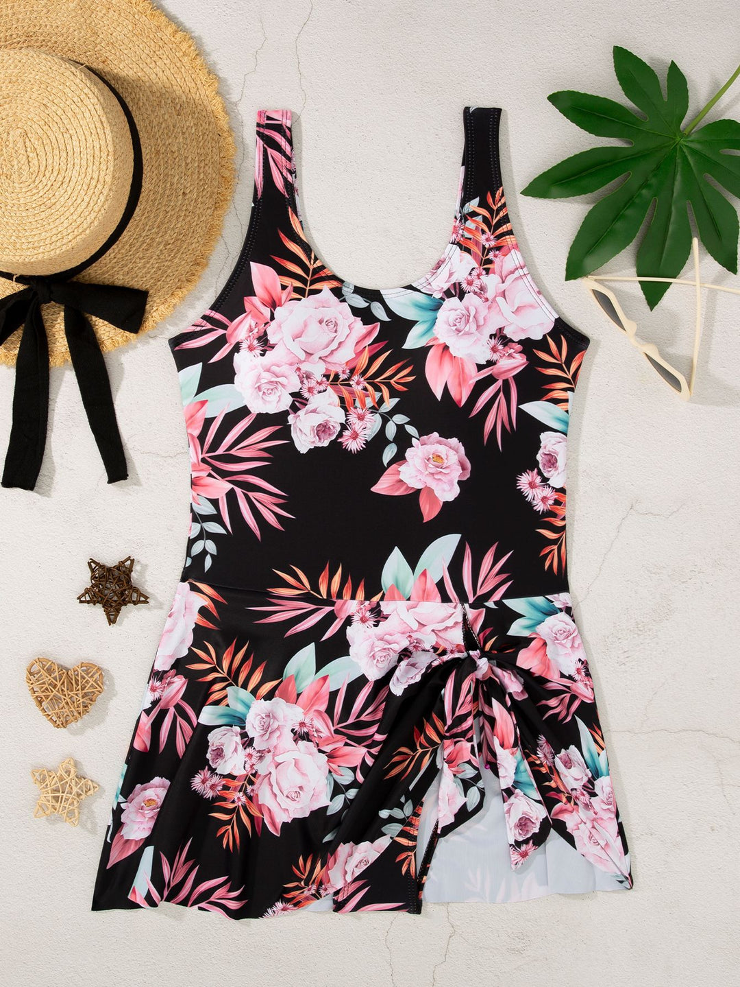 Women's One-Piece Swimsuit with Playful Skirt and Classic Dots Mune Fashion