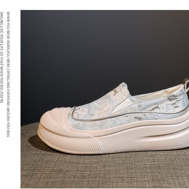 Ladies Slip-On Sneakers with elastic upper material and cushioned sole Mune Fashion