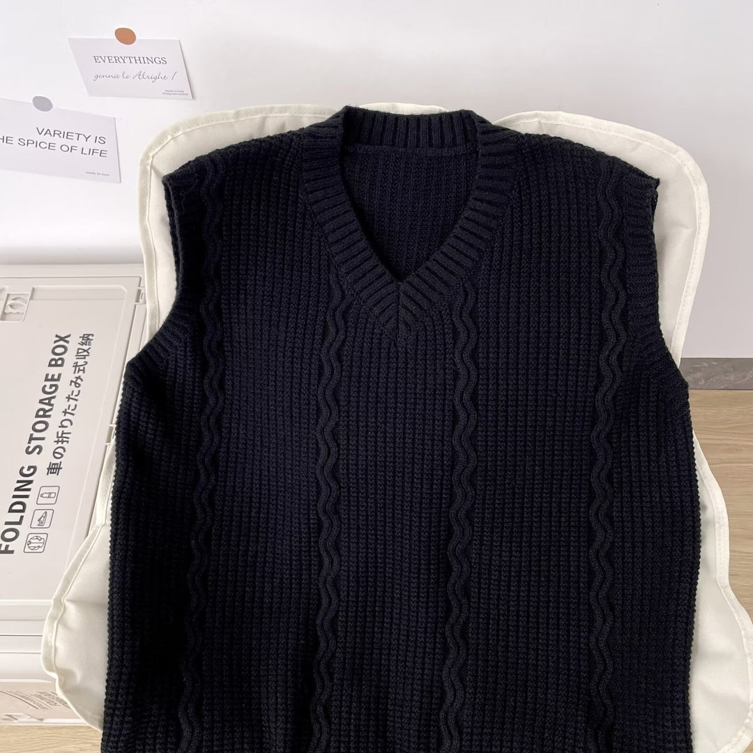 Women's Sleeveless Knitted Sweater Mune Fashion